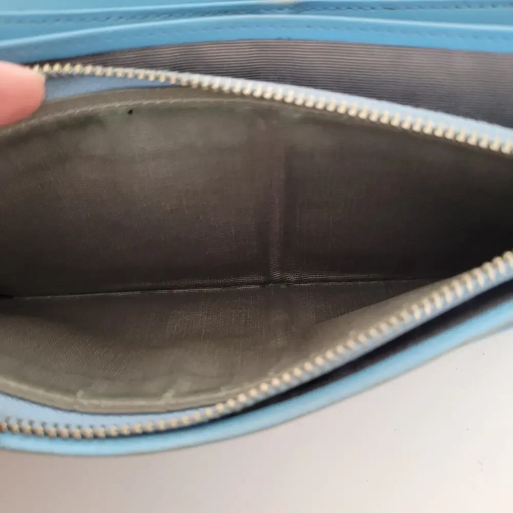 Paul Smith Love Letter Cow Leather Wallet Black Blue Boho Designer Large Envelop